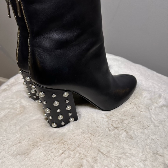 Ivanka Trump pearl studded leather bootie - Picture 10 of 11